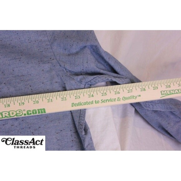 Jos A Bank 1905 Mens Long Sleeve Blue Cotton Tailored Fit Sz XL - Picture 4 of 8